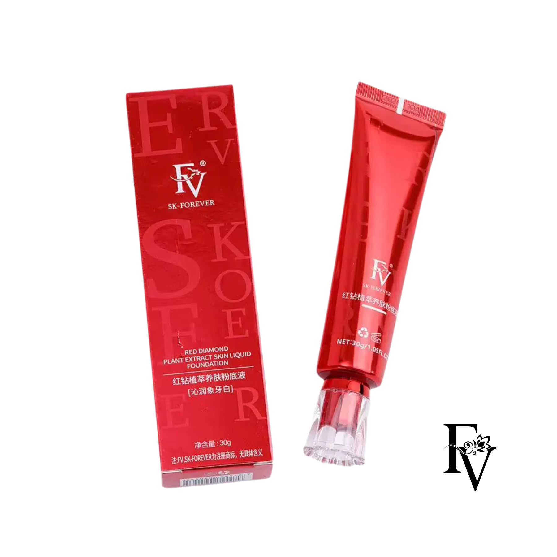 Close-up of FV Foundation Texture – Lightweight Matte Formula